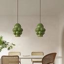 GobekUsa Creamy Wind LED Chandelier: Nordic Wabi Sabi Style for Dining Room, Bedroom, & Bar