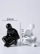 GobekUsa Creative Ceramics Sculpture for Modern Desktop Bookcase Decor and Home Craft Decoration