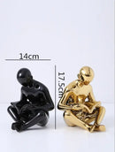 GobekUsa Creative Ceramics Sculpture for Modern Desktop Bookcase Decor and Home Craft Decoration