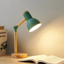 Nordic mint green wooden table lamp bedroom eye protection light by Decorbites