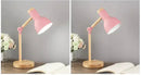 Nordic mint green wooden table lamp bedroom eye protection light by Decorbites