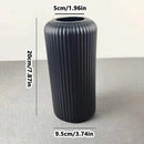 Creative striped black plastic flower vase for living room floral arrangements by Decorbites
