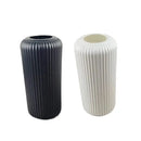 Creative striped black plastic flower vase for living room floral arrangements by Decorbites