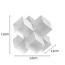 GobekUsa Cross Crystal Geometric Glass Sculpture Desk Decoration Frosted Square Statue