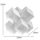 GobekUsa Cross Crystal Geometric Glass Sculpture Desk Decoration Frosted Square Statue