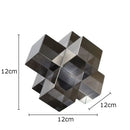 GobekUsa Cross Crystal Geometric Glass Sculpture Desk Decoration Frosted Square Statue