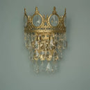 GobekUsa Crown Crystal Chandelier LED Pendant Light for Living Bedroom