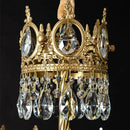 GobekUsa Crown Crystal Chandelier LED Pendant Light for Living Bedroom