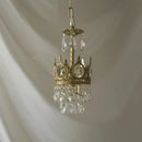 GobekUsa Crown Crystal Chandelier LED Pendant Light for Living Bedroom