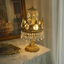 GobekUsa Crown Crystal Chandelier LED Pendant Light for Living Bedroom
