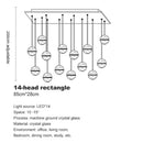 GobekUsa Crystal Ball Chandelier: Stylish Meteor Shower Lighting for Restaurant, Bar, and Home
