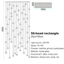 GobekUsa Crystal Ball Chandelier: Stylish Meteor Shower Lighting for Restaurant, Bar, and Home