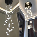 GobekUsa Crystal Ball Chandelier: Stylish Meteor Shower Lighting for Restaurant, Bar, and Home