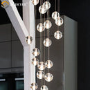 GobekUsa Crystal Ball Chandelier: Stylish Meteor Shower Lighting for Restaurant, Bar, and Home