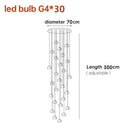GobekUsa Crystal Ball Chandelier: Long Adjustable Staircase Pendant Light perfect for Home & Restaurant