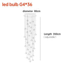 GobekUsa Crystal Ball Chandelier: Long Adjustable Staircase Pendant Light perfect for Home & Restaurant