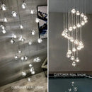 GobekUsa Crystal Ball Chandelier: Long Adjustable Staircase Pendant Light perfect for Home & Restaurant