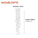 GobekUsa Crystal Ball Chandelier: Long Adjustable Staircase Pendant Light perfect for Home & Restaurant