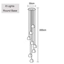 GobekUsa Crystal Ball Chandelier: Long Adjustable Staircase Pendant Light perfect for Home & Restaurant