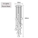 GobekUsa Crystal Ball Chandelier: Long Adjustable Staircase Pendant Light perfect for Home & Restaurant
