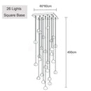 GobekUsa Crystal Ball Chandelier: Long Adjustable Staircase Pendant Light perfect for Home & Restaurant