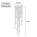 GobekUsa Crystal Ball Chandelier: Long Adjustable Staircase Pendant Light perfect for Home & Restaurant