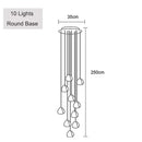 GobekUsa Crystal Ball Chandelier: Long Adjustable Staircase Pendant Light perfect for Home & Restaurant