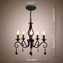 GobekUsa Crystal Black Chandelier: Elegant Iron Ceiling Light for Bedroom, Dining Room, Study & Children's Room