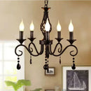 GobekUsa Crystal Black Chandelier: Elegant Iron Ceiling Light for Bedroom, Dining Room, Study & Children's Room