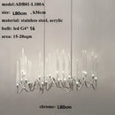 GobekUsa Crystal Branch Chandelier: Nordic LED Pendant Light for Home Décor & Wedding Lighting