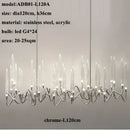 GobekUsa Crystal Branch Chandelier: Nordic LED Pendant Light for Home Décor & Wedding Lighting
