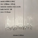 GobekUsa Crystal Branch Chandelier: Nordic LED Pendant Light for Home Décor & Wedding Lighting