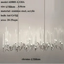 GobekUsa Crystal Branch Chandelier: Nordic LED Pendant Light for Home Décor & Wedding Lighting