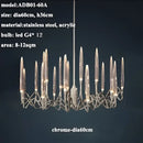 GobekUsa Crystal Branch Chandelier: Nordic LED Pendant Light for Home Décor & Wedding Lighting