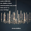 GobekUsa Crystal Branch Chandelier: Nordic LED Pendant Light for Home Décor & Wedding Lighting