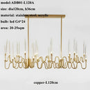 GobekUsa Crystal Branch Chandelier: Nordic LED Pendant Light for Home Décor & Wedding Lighting