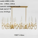 GobekUsa Crystal Branch Chandelier: Nordic LED Pendant Light for Home Décor & Wedding Lighting