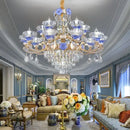 GobekUsa Crystal Candle Chandelier for Living Room, Bedroom, and Dining Room