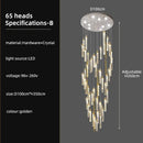 GobekUsa Crystal Ceiling Chandelier: Modern Nordic Design, Long Staircase Pendant Lamp