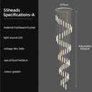 GobekUsa Crystal Ceiling Chandelier: Modern Nordic Design, Long Staircase Pendant Lamp