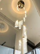GobekUsa Crystal Ceiling Chandelier: Modern Nordic Design, Long Staircase Pendant Lamp