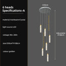 GobekUsa Crystal Ceiling Chandelier: Modern Nordic Design, Long Staircase Pendant Lamp