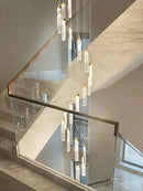 GobekUsa Crystal Ceiling Chandelier: Modern Nordic Design, Long Staircase Pendant Lamp