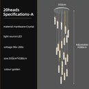 GobekUsa Crystal Ceiling Chandelier: Modern Nordic Design, Long Staircase Pendant Lamp