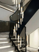 GobekUsa Crystal Ceiling Chandelier: Modern Nordic Design, Long Staircase Pendant Lamp