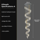 GobekUsa Crystal Ceiling Chandelier: Modern Nordic Design, Long Staircase Pendant Lamp