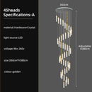 GobekUsa Crystal Ceiling Chandelier: Modern Nordic Design, Long Staircase Pendant Lamp
