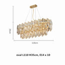 GobekUsa Crystal Ceiling Chandelier: Modern Stainless Steel Lustre Lighting for Home Decor