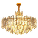 GobekUsa Crystal Ceiling Chandelier: Modern Stainless Steel Lustre Lighting for Home Decor