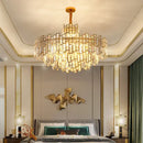 GobekUsa Crystal Ceiling Chandelier: Modern Stainless Steel Lustre Lighting for Home Decor